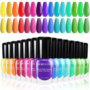 Brand New Morovan 15 Color Nail Polish Set